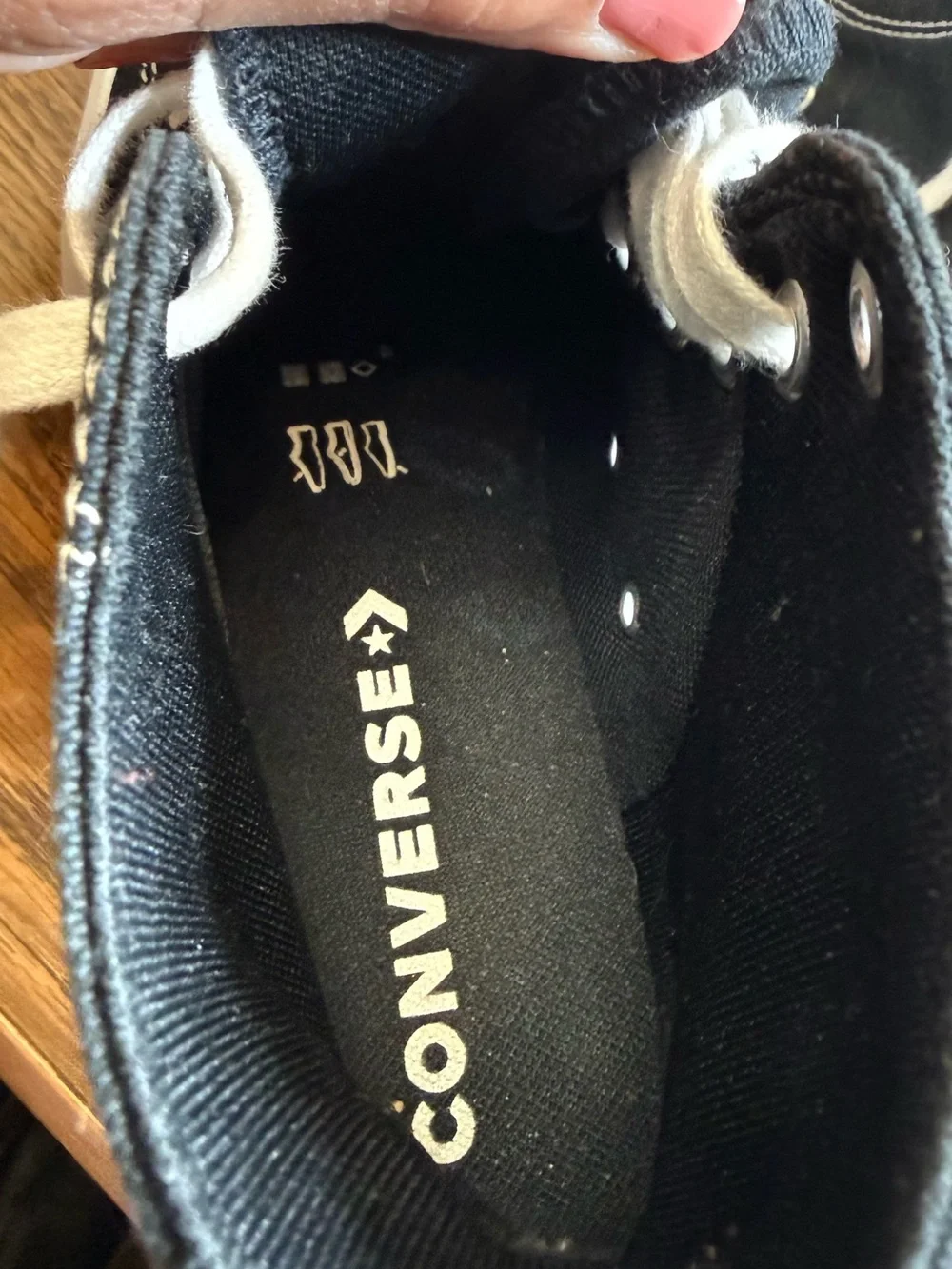 Converse black canvas