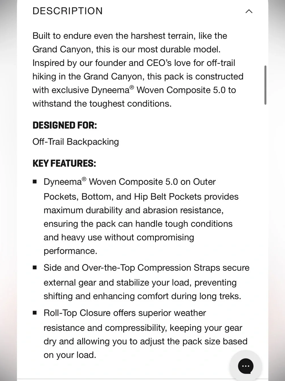 Hyperlite Mountain Gear 70 pack