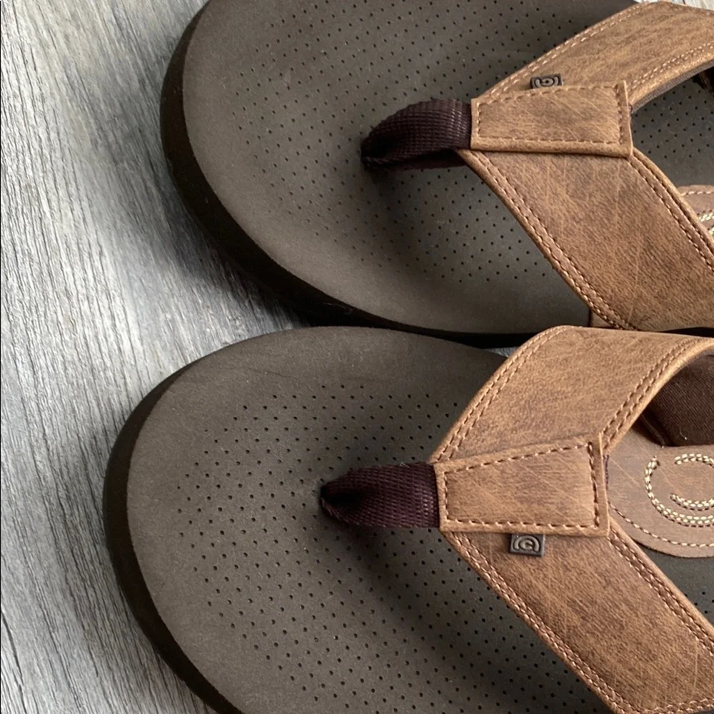 Cobian Black and Brown Flip-Flops with Durable Design