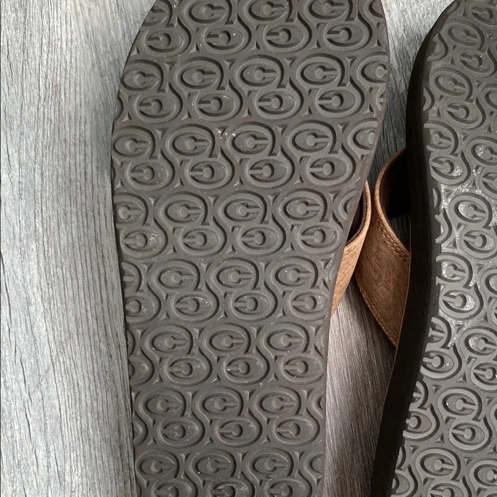Cobian Black and Brown Flip-Flops with Durable Design