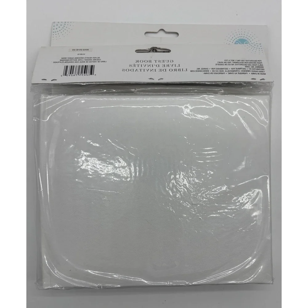 Victoria Lynn‎ Linked Hearts Wedding Guest Book White Silver 32 Pages Bulk 4 Lot
