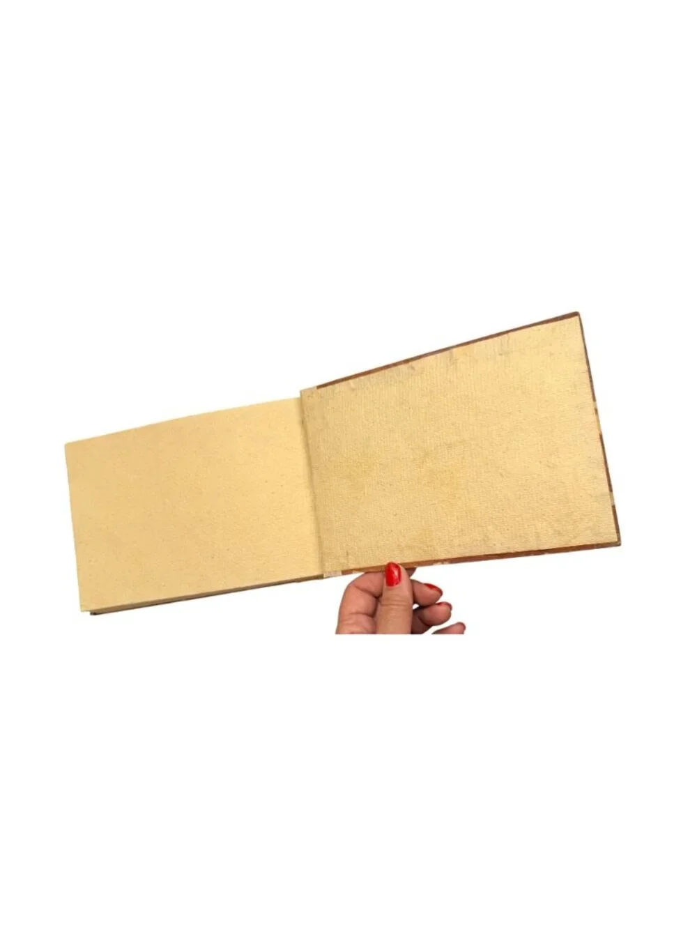 Handmade Natural Leaf Journal, Vintage Eco-Friendly Leather Look Scrapbook, Real