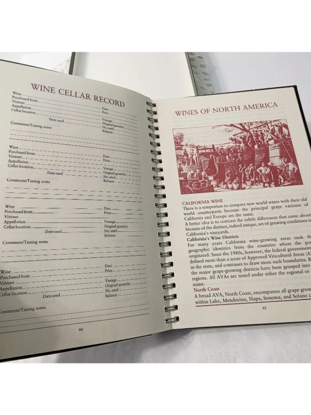 Letts of London Wine Cellar and Label Record Keeper Log Memory Book Leather