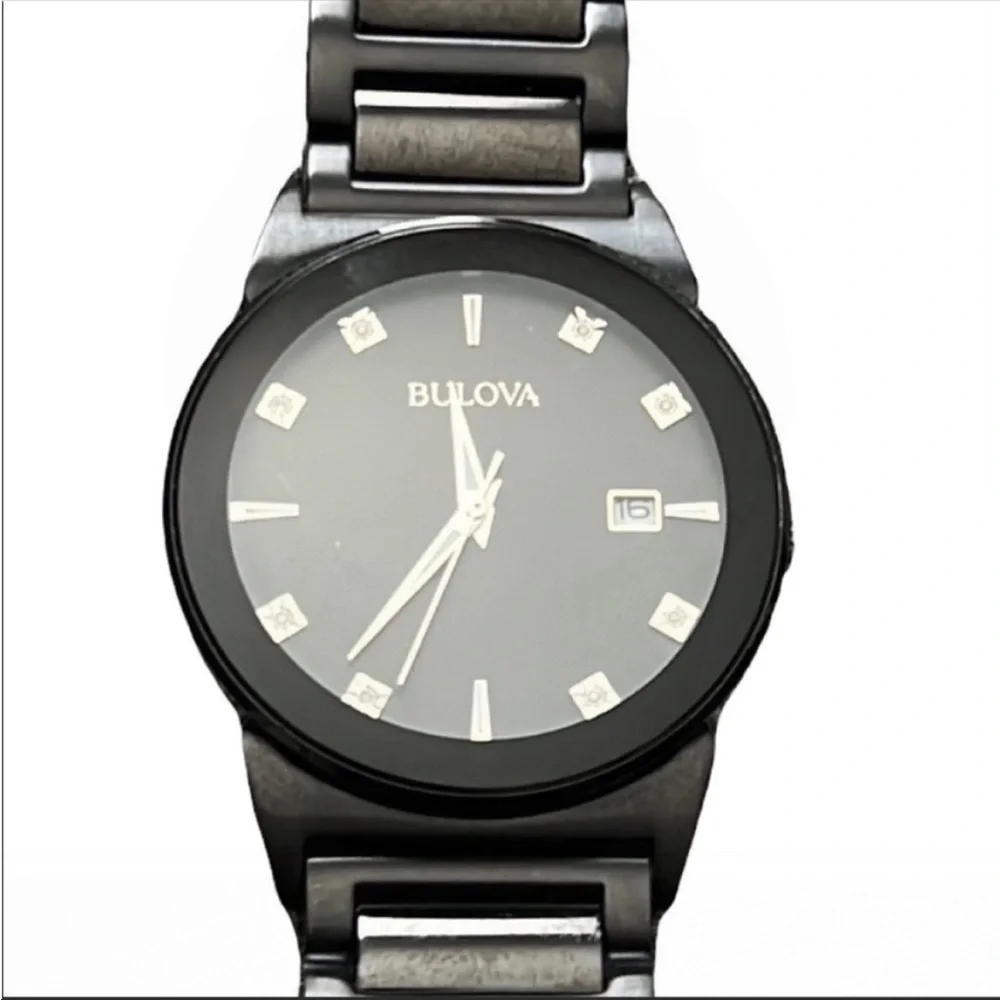 Bulova Men’s Black Diamond Dial Watch