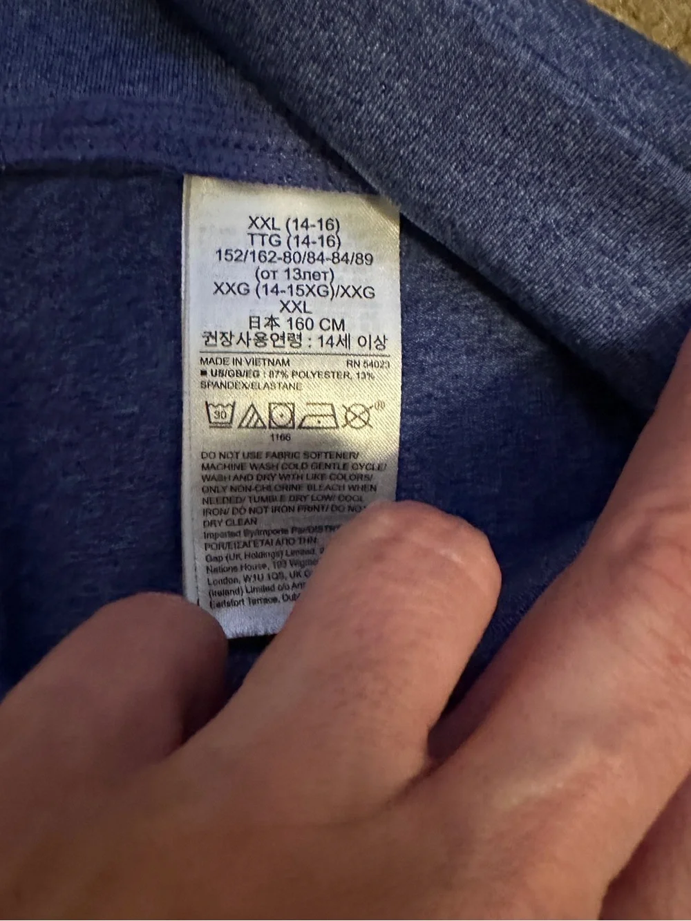 GAP Heather Navy Crossover Waistband Legggings