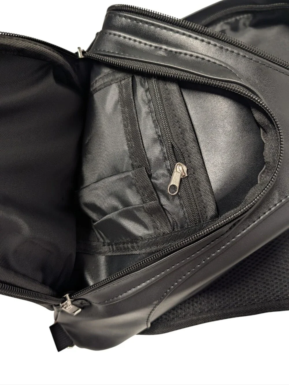 Journeyman Black Vegan Leather Sling Bag Crossbody Backpack NWT Men's Women's