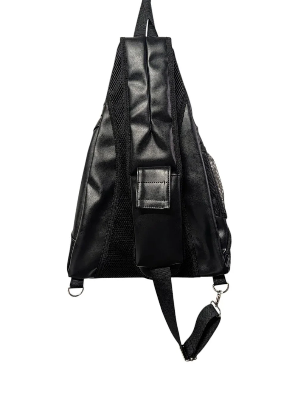 Journeyman Black Vegan Leather Sling Bag Crossbody Backpack NWT Men's Women's