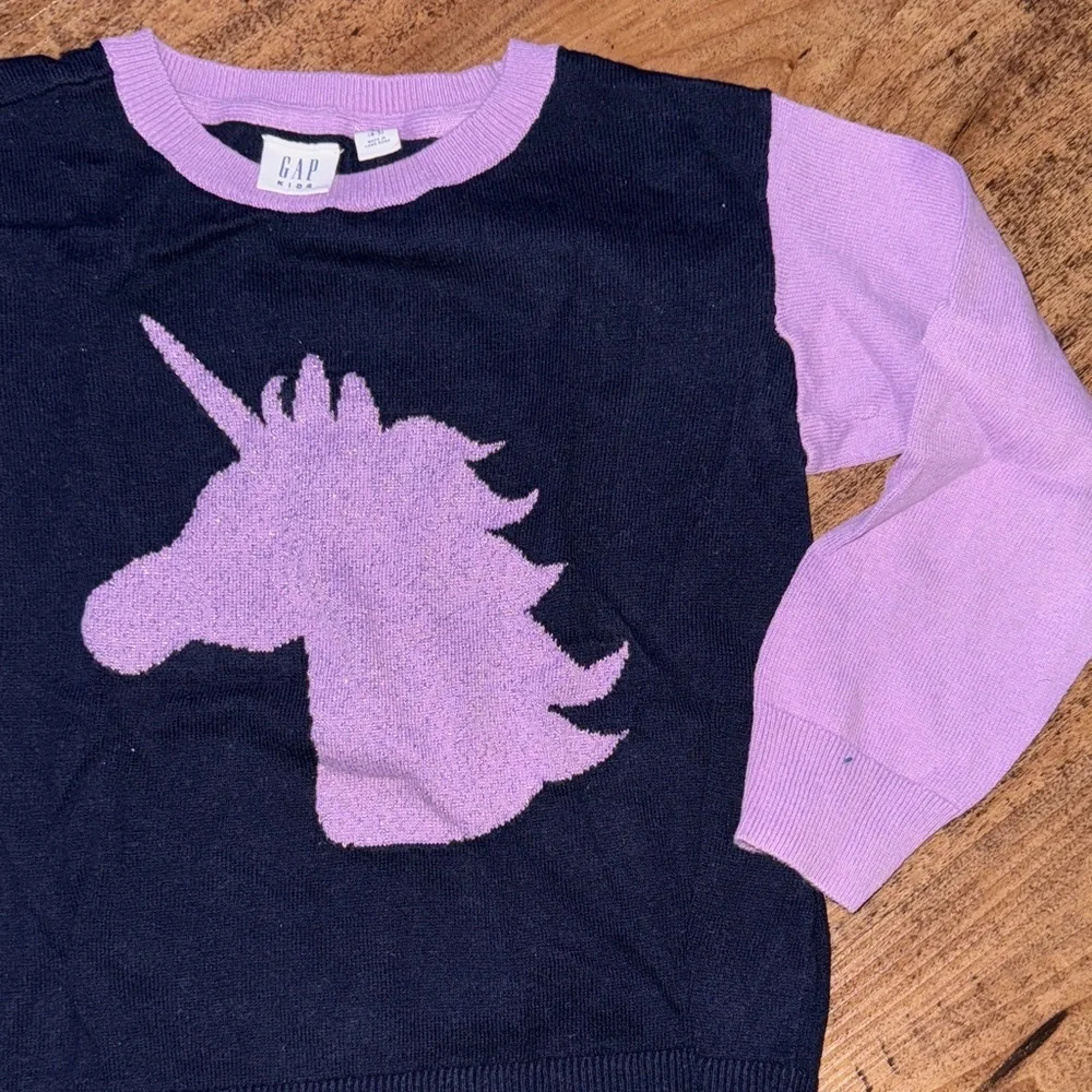 Purple Unicorn Kids Sweater size 4/5