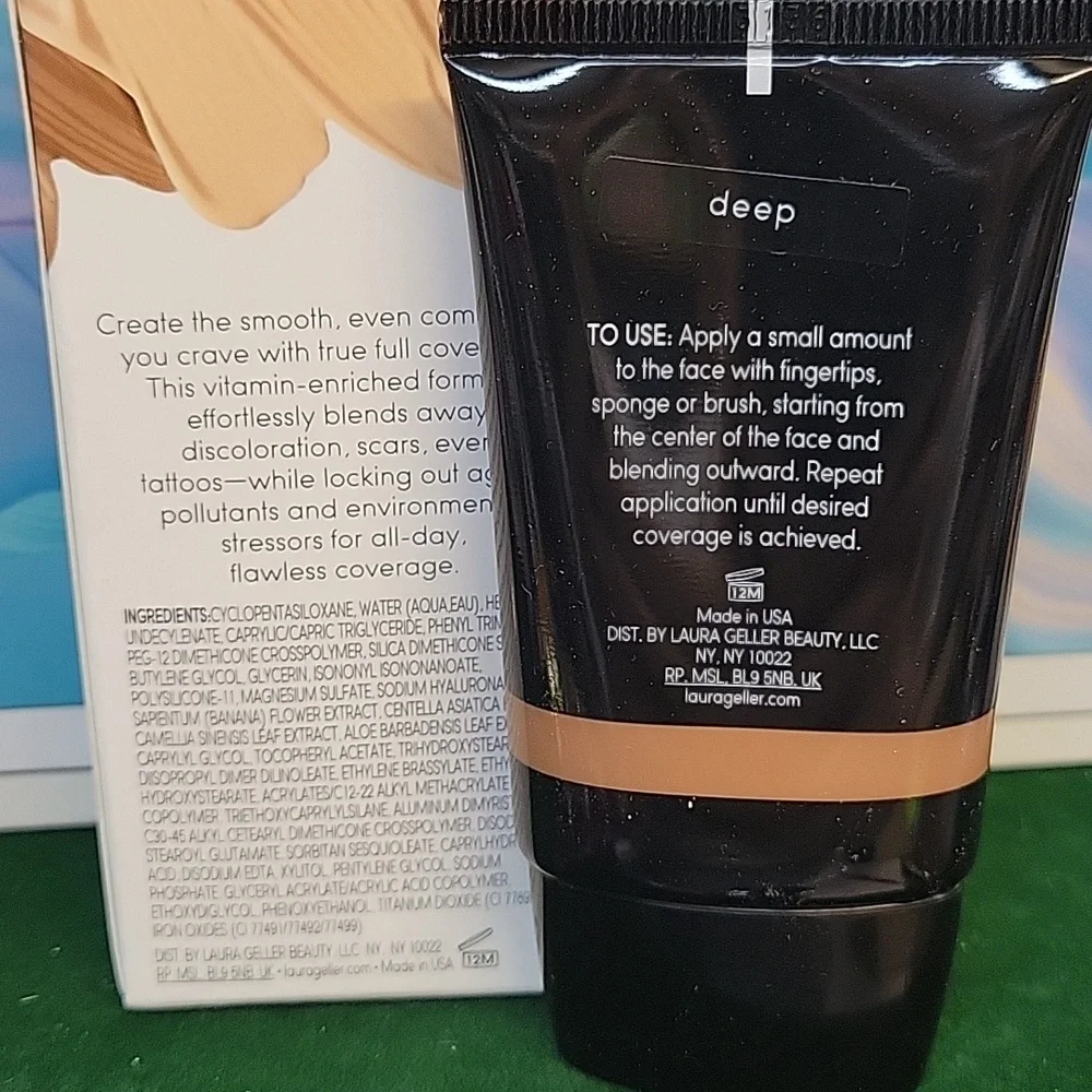 Laura Geller Cover Lock Foundation Deep 30ml New Sealed Tube In Box