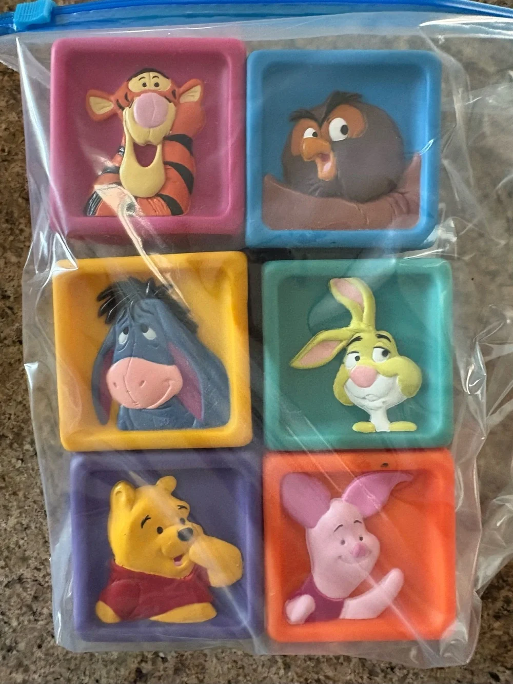 Disney Winnie the Pooh Character Stacking Blocks - Multicolor
