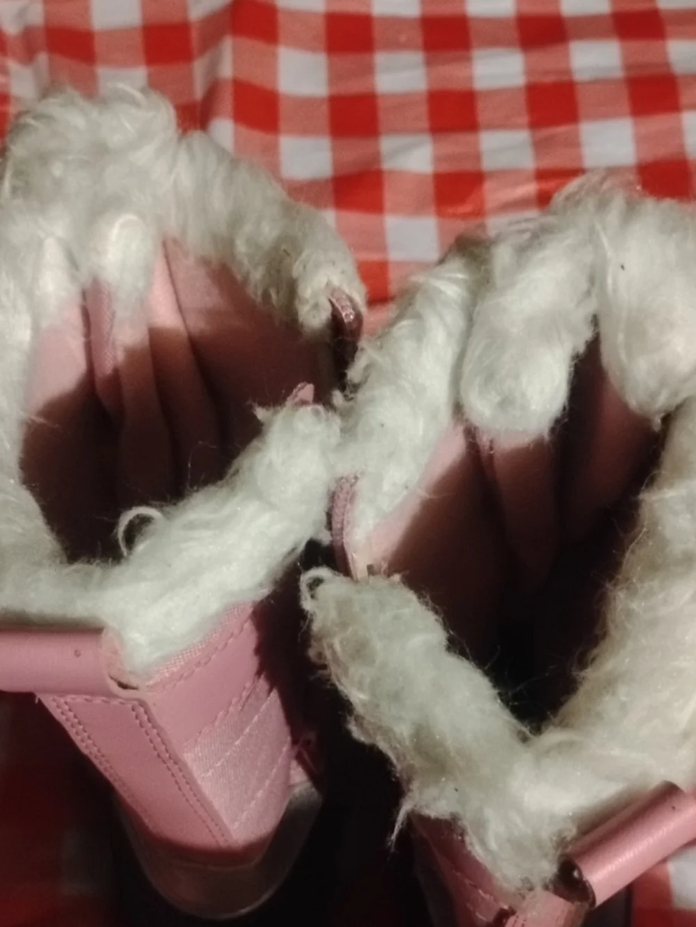 Pink and Navy Girls' Winter Snow Boots with Faux Fur Trim