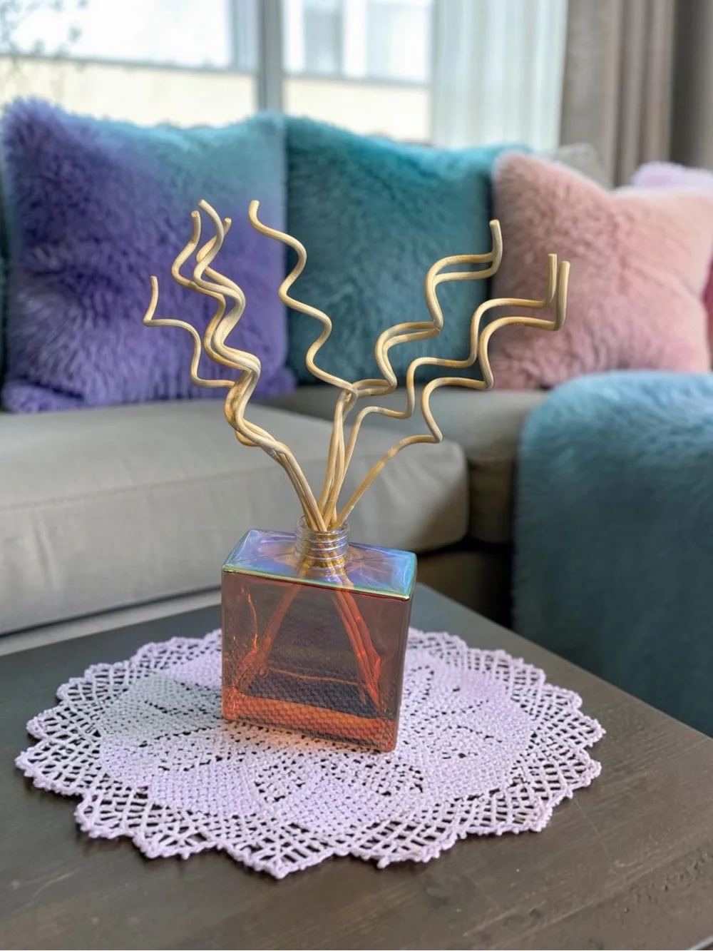 Home Diffuser Decor Iridescent Wave Vase Oil Diffuser Scent Orchid & Vine