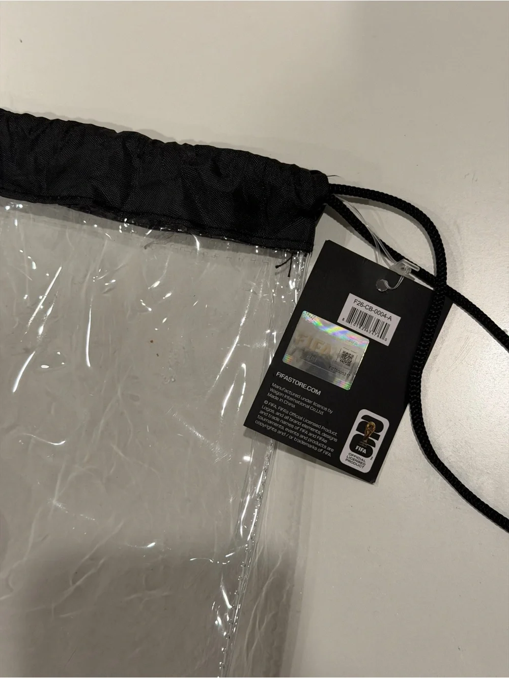 Fifa clear drawstring