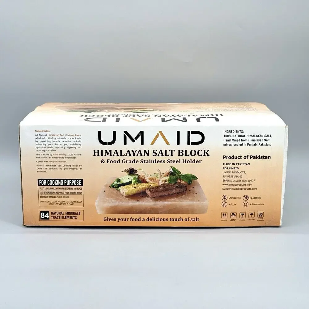 UMAID Himalayan Salt Block Grilling Cooking Cutting Serving 11.8