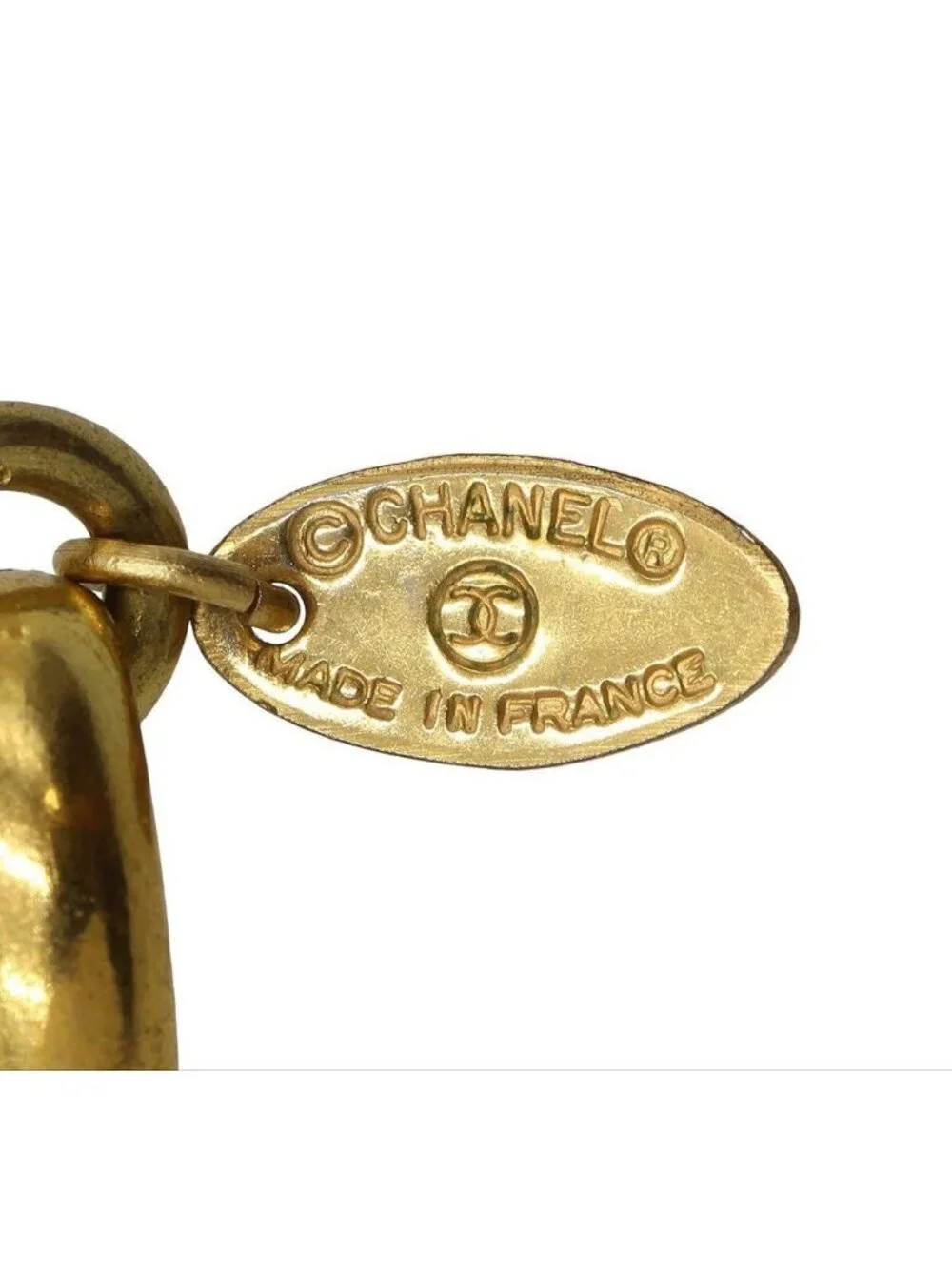 Chanel CC Logo Faux Pearl Long Chain Necklace