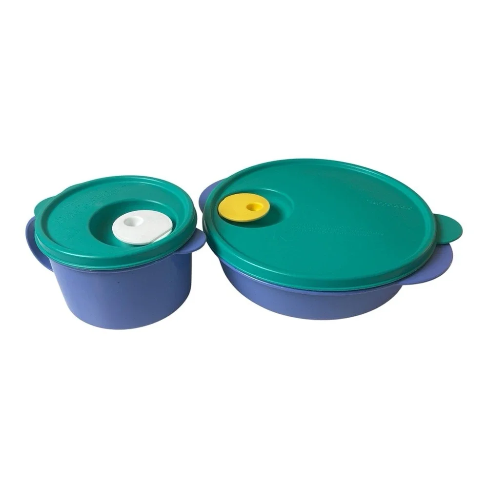 Tupperware Crystal Wave -  Small Divided Dish  And 16oz Cup