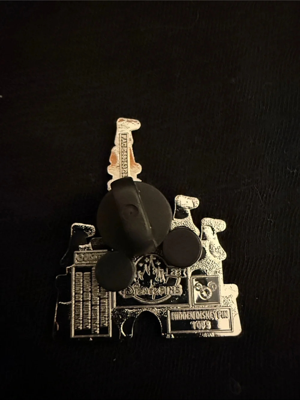 Disney Blue Castle Enamel Pin with Mickey Text‎ Hidden Disney 2025 Wave A