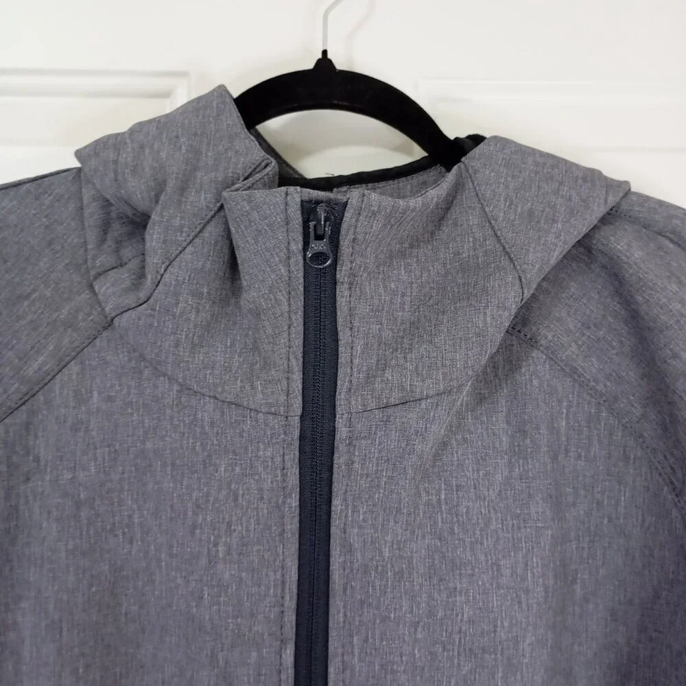 Banana Republic XL Gray Hooded Jacket With Full Zip & Pockets
