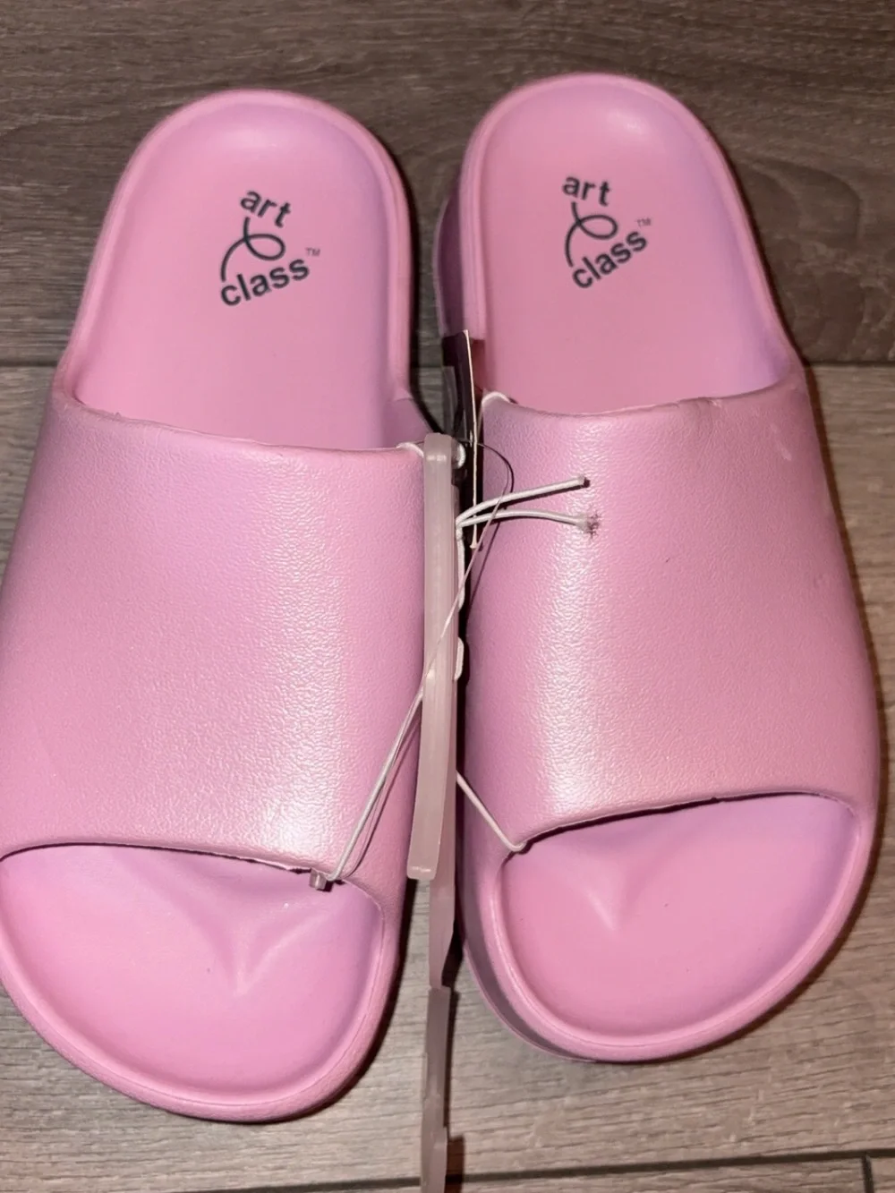 Art Class Girls Size 2 Edie Platform Slip On Slides Sandals Pink New W Tags!!