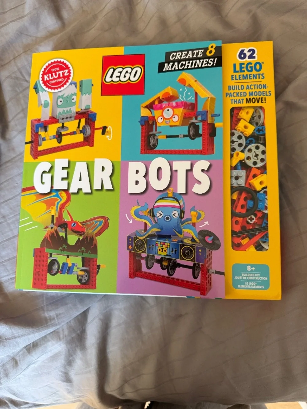 NIB LEGO Gear Bots Klutz STEM Building Kit Create 8 Machines 62 Elements‎ 2020