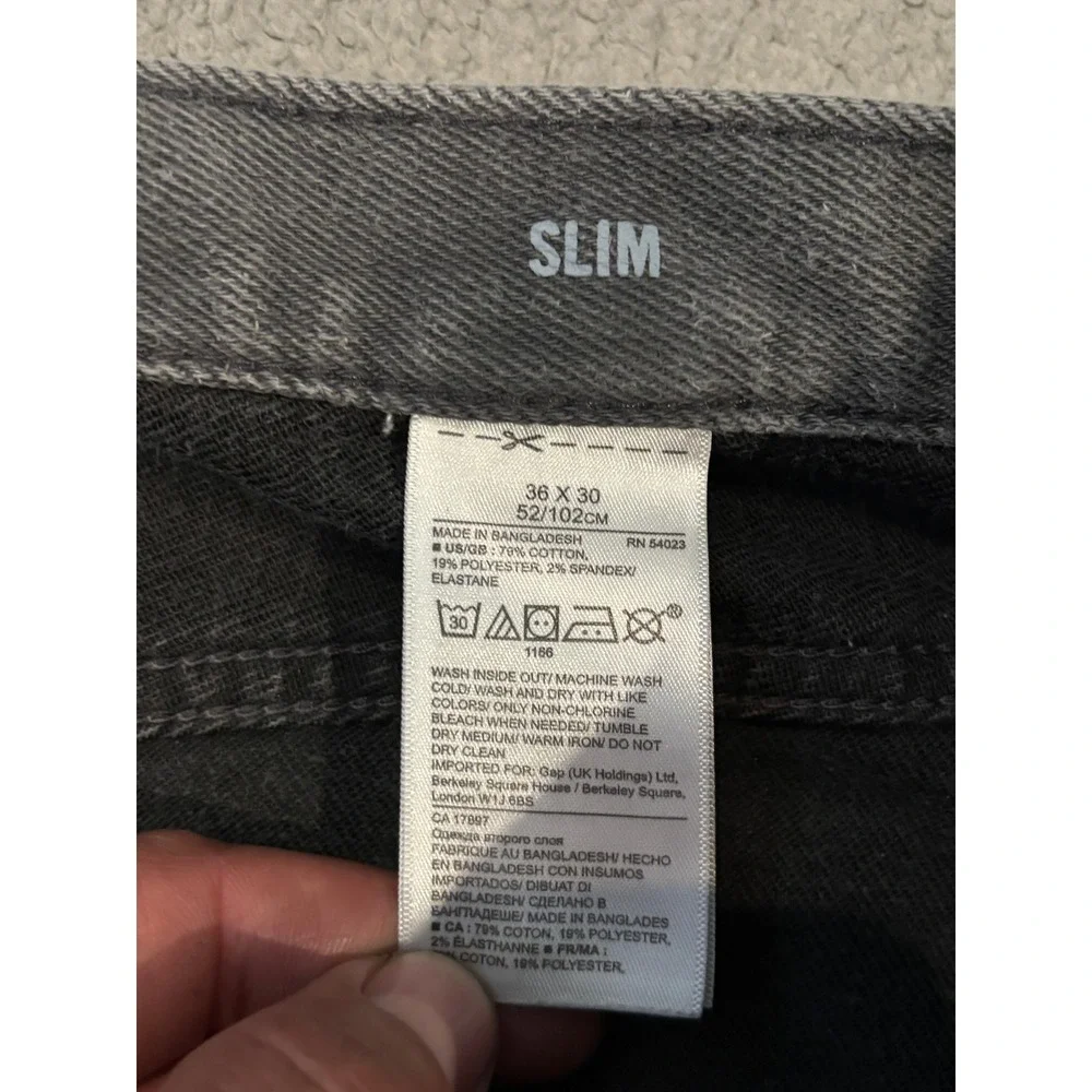 Banana Republic Traveler Slim Fit Gray Jeans Mens 36x30 Stretch Denim Pants
