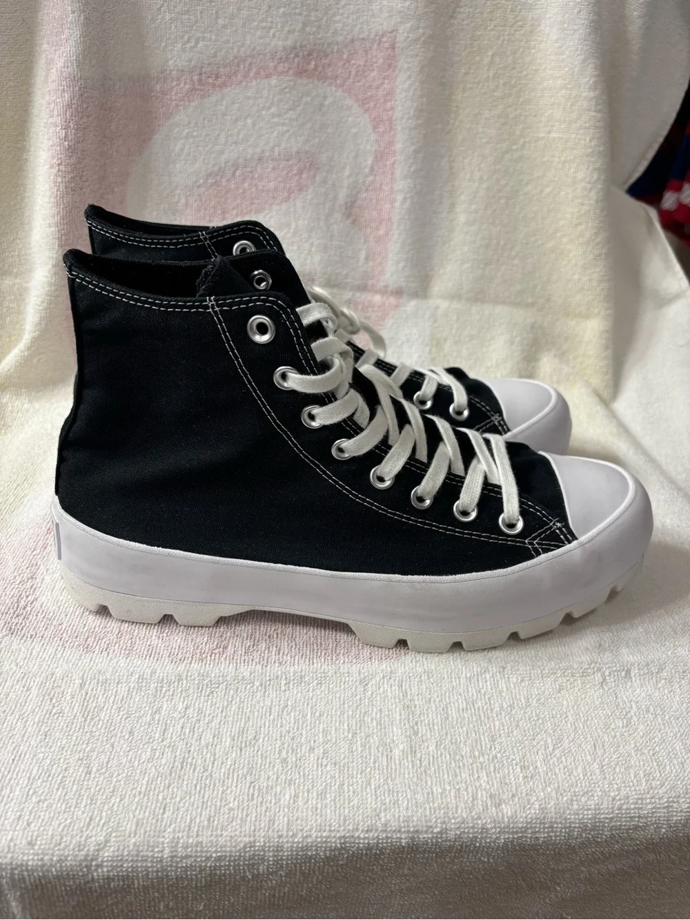 Converse All Star Lugged Black Canvas High Top Shoes Women’s Size 11