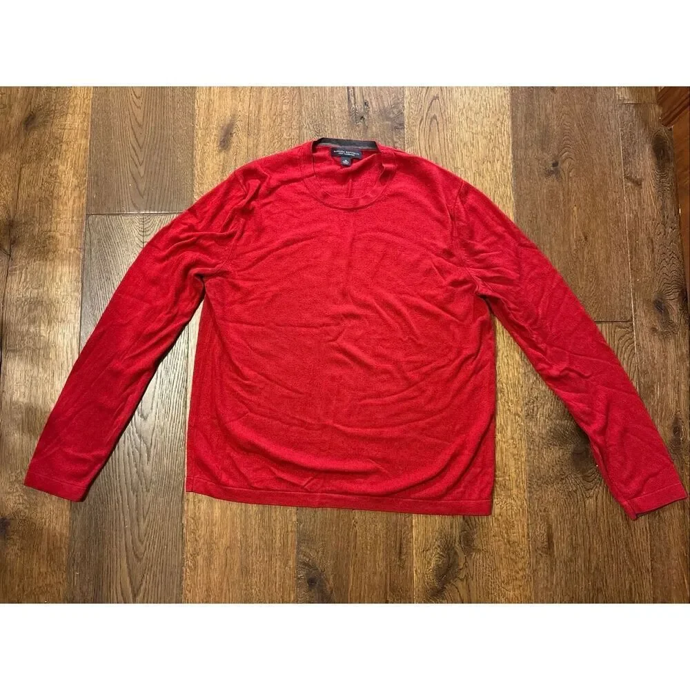 Banana Republic men’s red silk cashmere crewneck sweater M