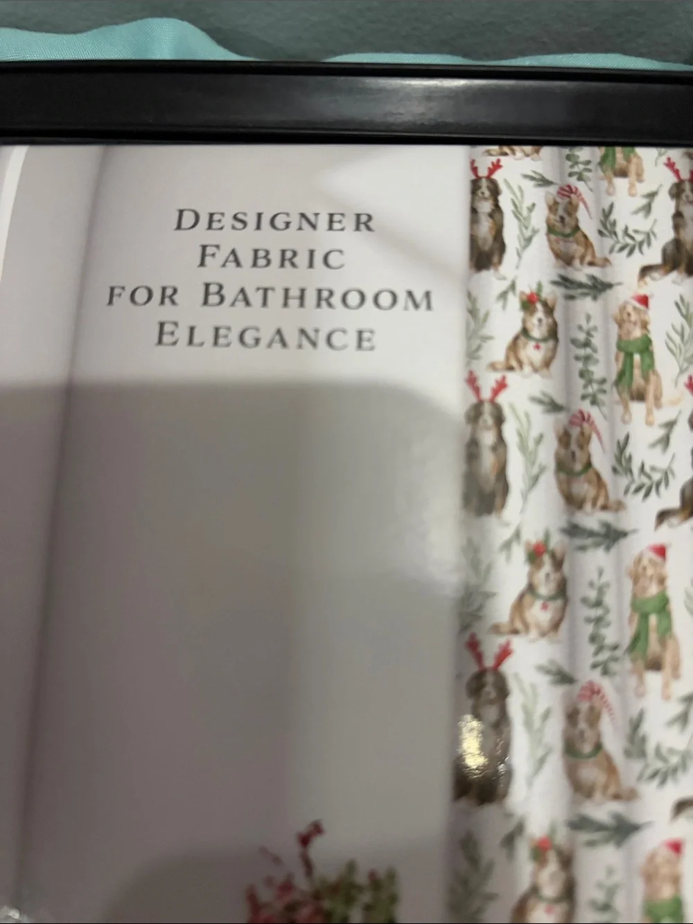 Xmas Dogs water resistant curtain shower