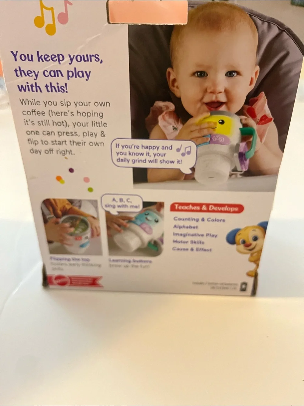 Fisher-Price teal hands accents