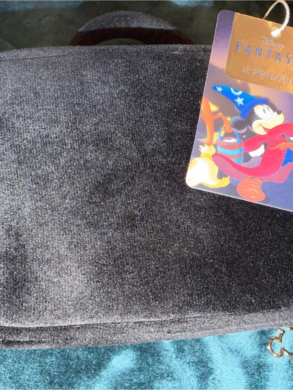 Disney Fantasia Sorcerer Mickey Embroidered Cosmetic Pouch - Black, Blue & Red