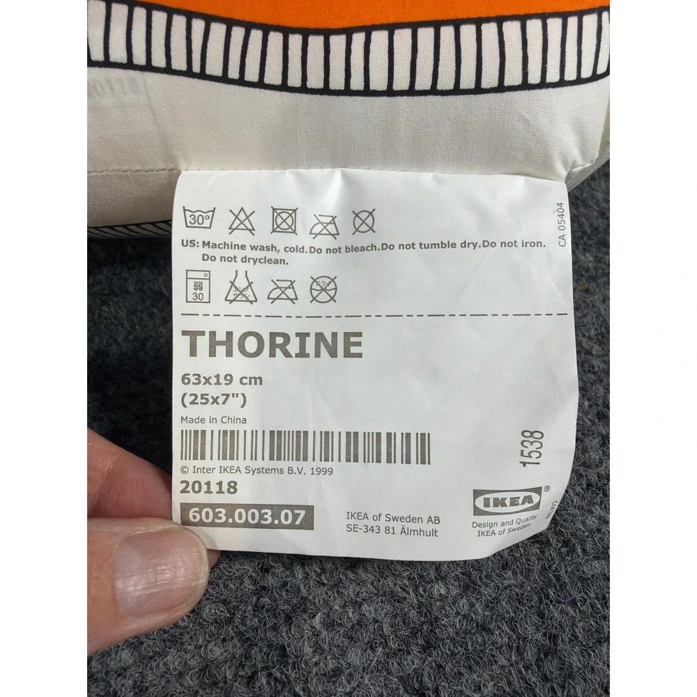 IKEA Thorine Guitar Plush Pillow Reversible Orange Blue Decorative Cushion 25x7