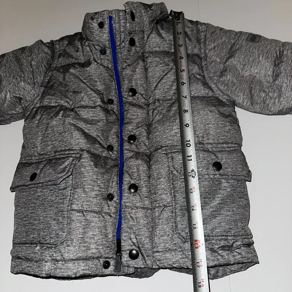 BABY GAP Size 4 Years Toddler GRAY Coat with removeable hood EUC