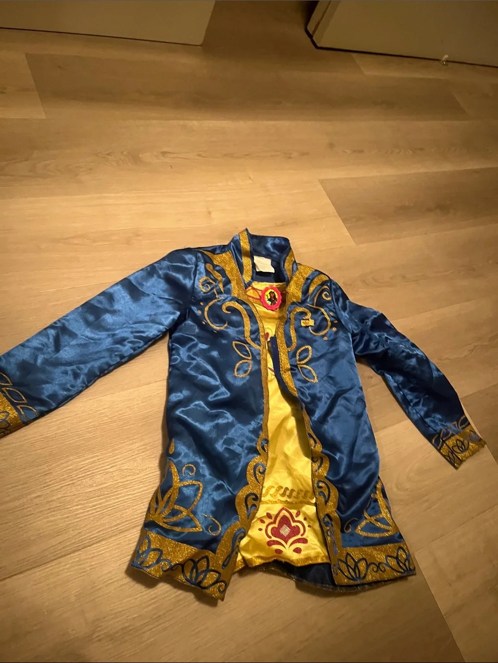 Disney Blue/Gold Mira royal detective Jacket and dress with Pink Medallion 4-6x