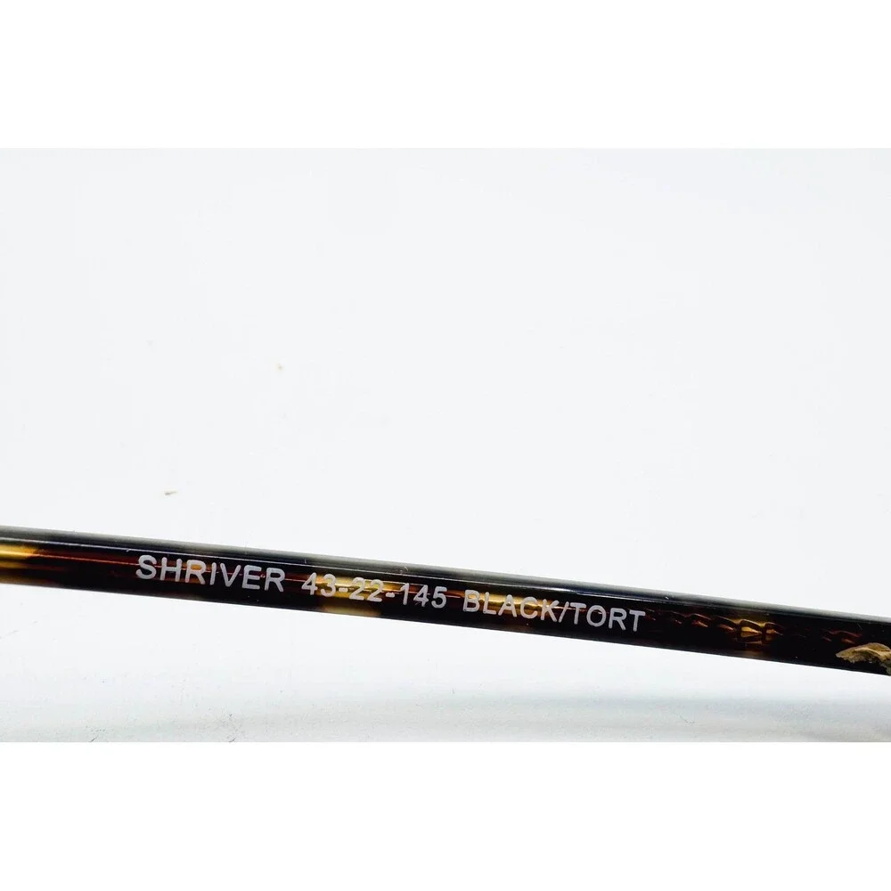 Editor Shriver Eyeglass Frames Unisex Black Tortoise Round 43-22-145