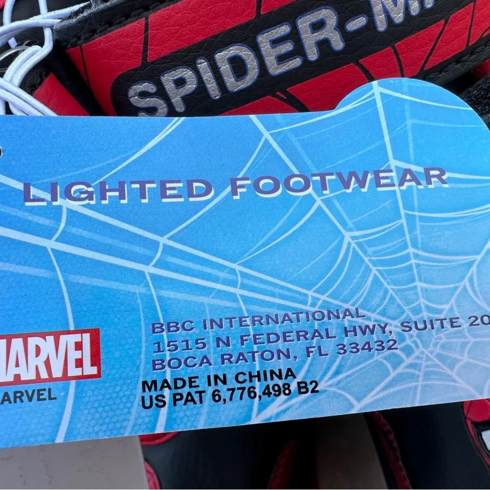 Spiderman Size 7  Toddler Red and Black Kids' LIGHTED Up Snow‎ Boots NEW
