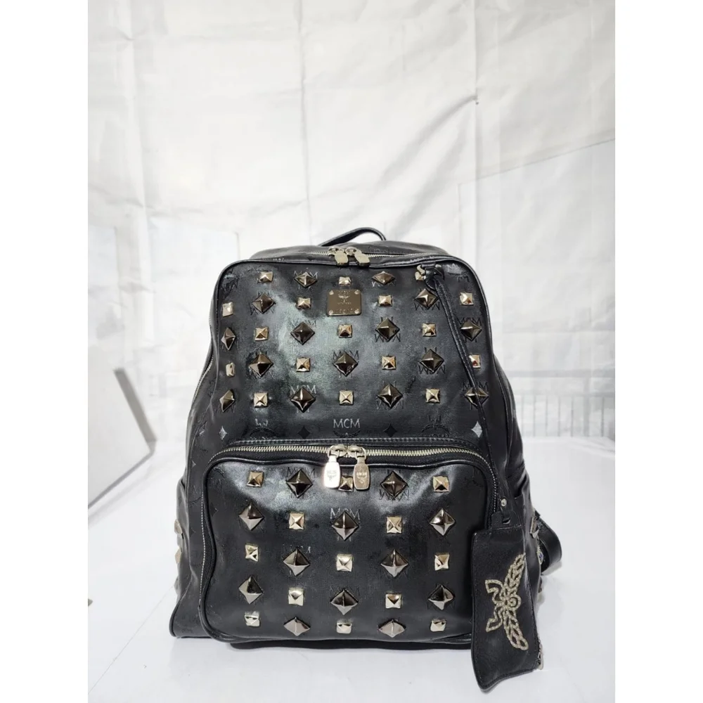 MCM Honshu Tantris Studded Backpack Black