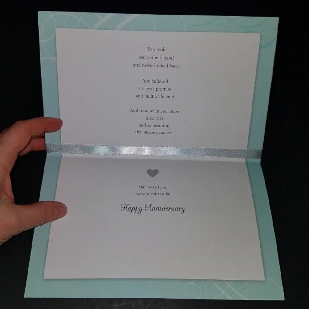 (2) 25th Anniversary Greeting Cards Lot Congratulations Silver Celebration
