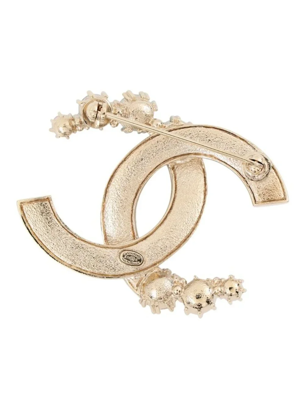 Chanel Brooch CC Logo Rhinestone