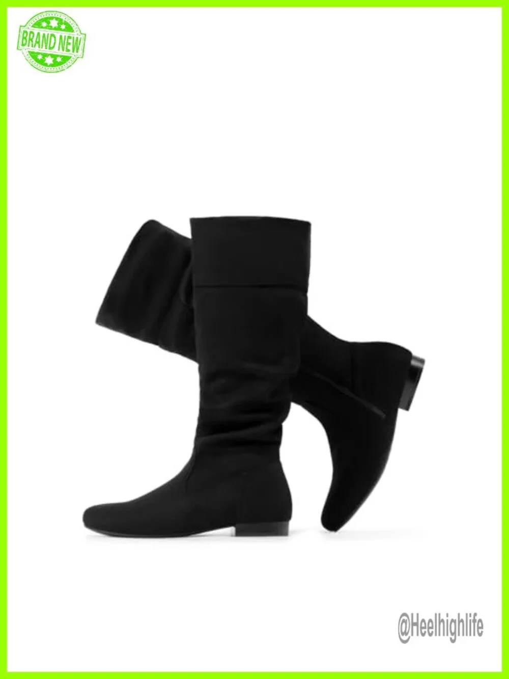 Wide Calf Knee High Pull On Boots with Faux Fur Lining