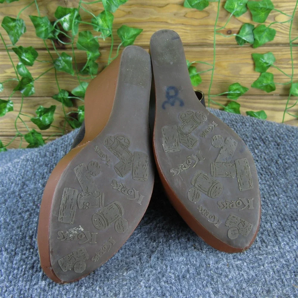Korks Women  Platform Black Leather Pump 9 Medium  Used 2025‎