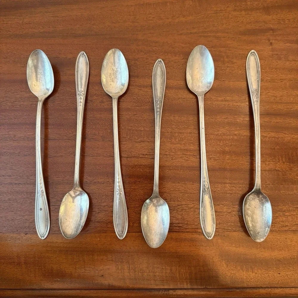 Niagara Falls‎ Oneida Merced Iced Tea Spoons Set 6 Silverplate