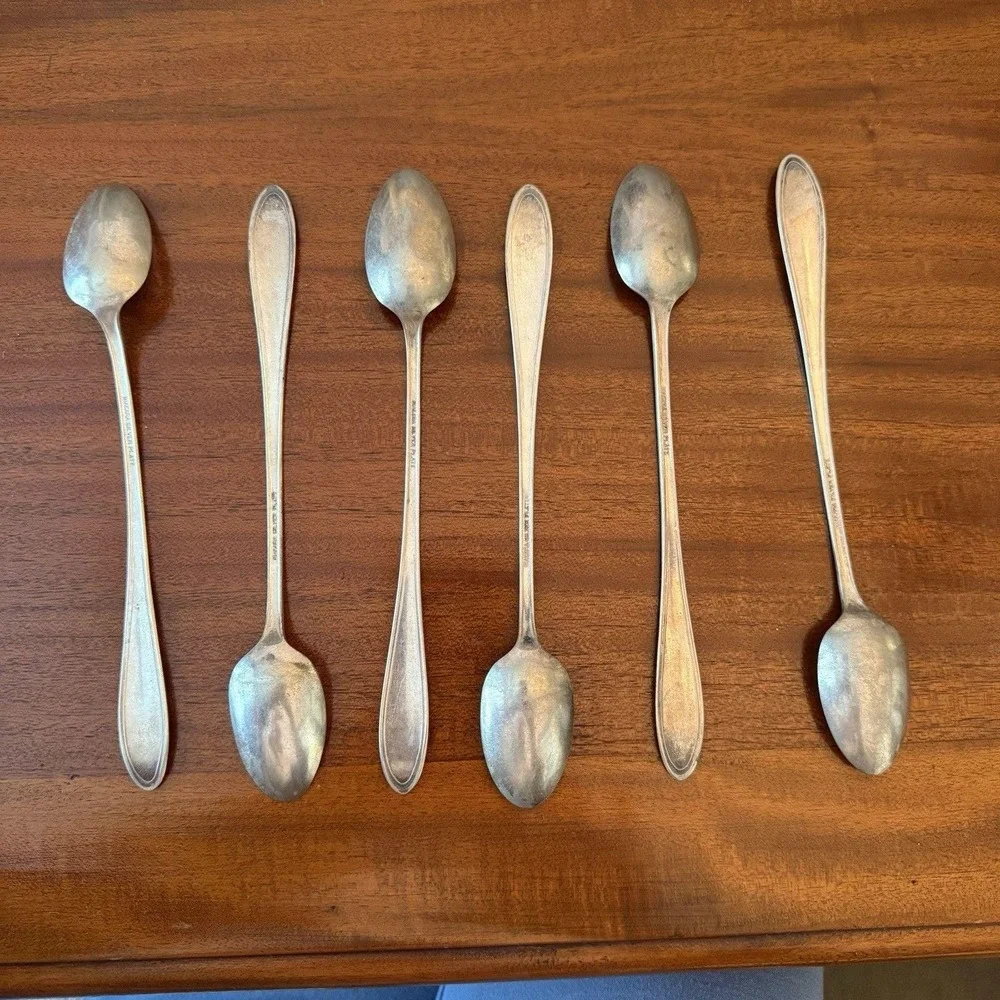 Niagara Falls‎ Oneida Merced Iced Tea Spoons Set 6 Silverplate