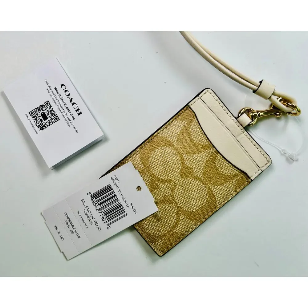 Coach lanyard ivory