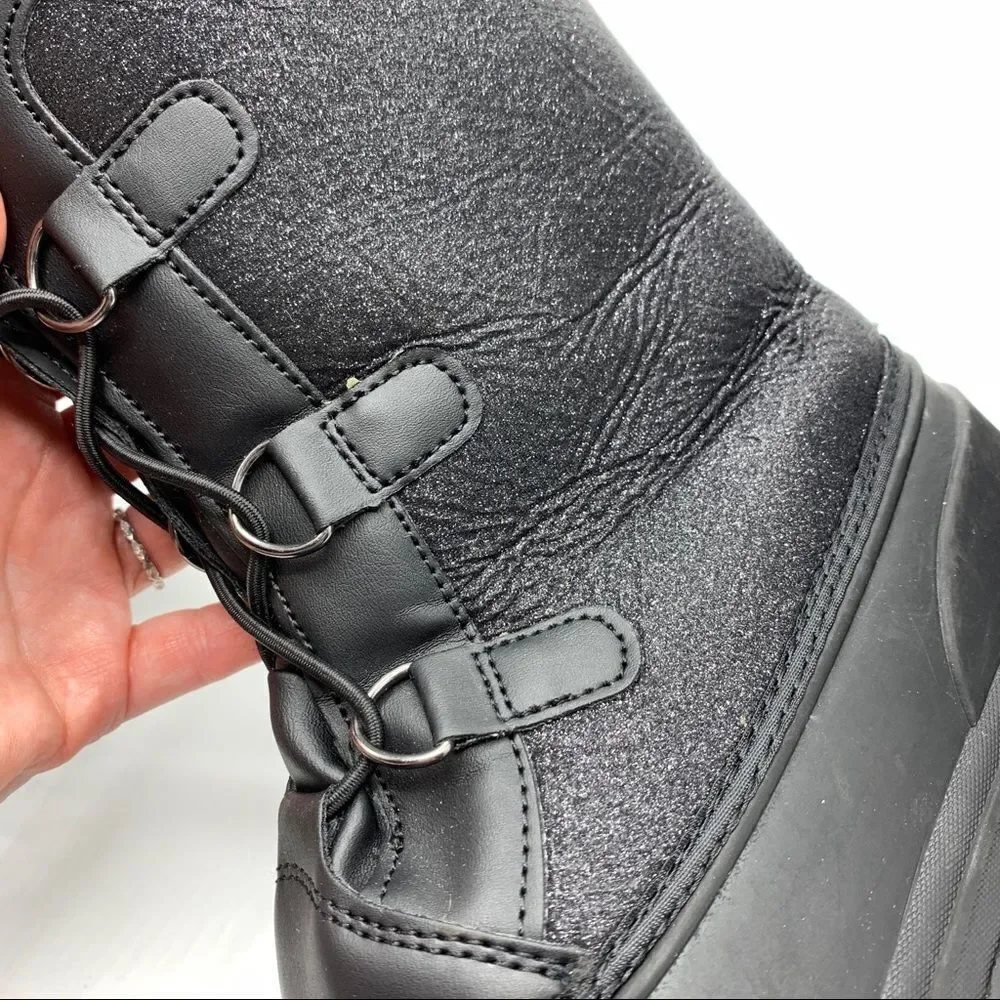 Cat & Jack‎ Thermolite Black Sparkle Winter Boots