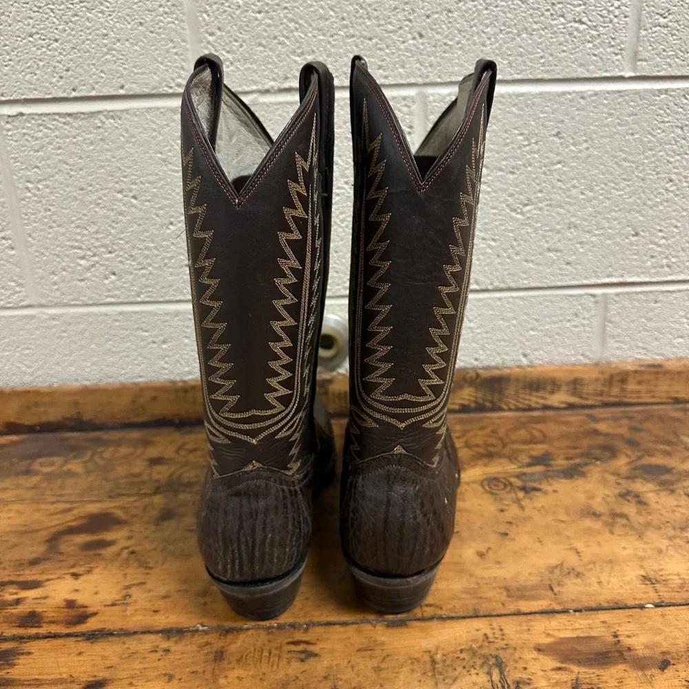 New Cowtown‎ Boots Handmade Western Boots Mens Size 10.5D Brown Leather
