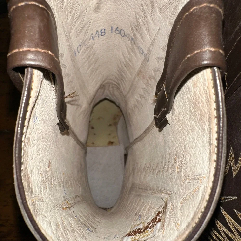 New Cowtown‎ Boots Handmade Western Boots Mens Size 10.5D Brown Leather