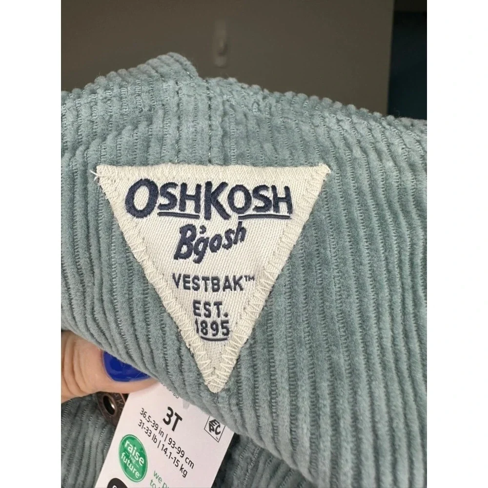 OshKosh Bgosh Corduroy‎ Overall Dress - Kids Size 3T - Sage Green