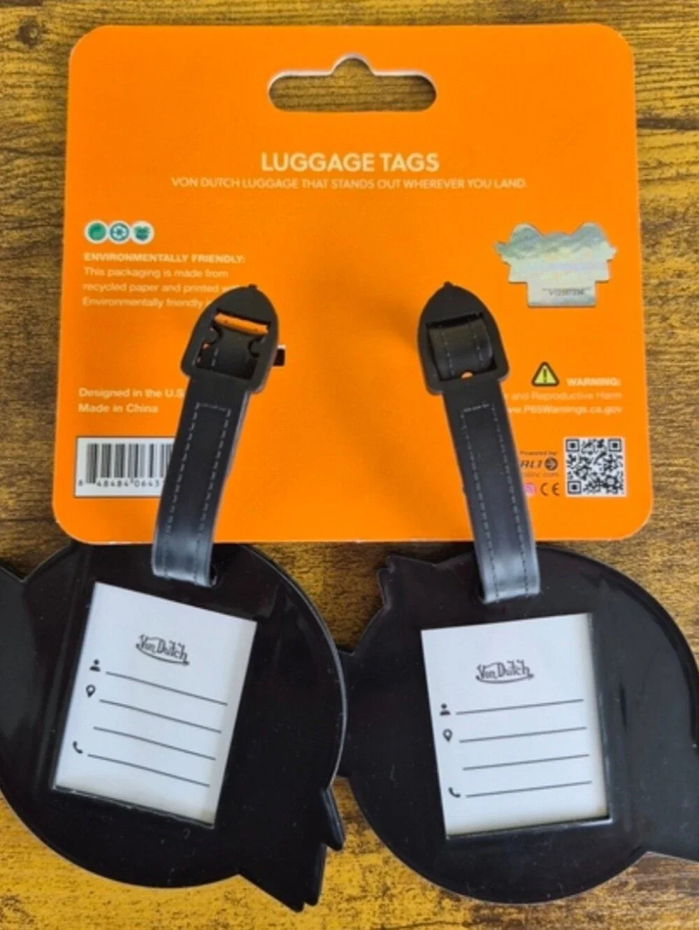 Von Dutch Logo Luggage Tags - Pair