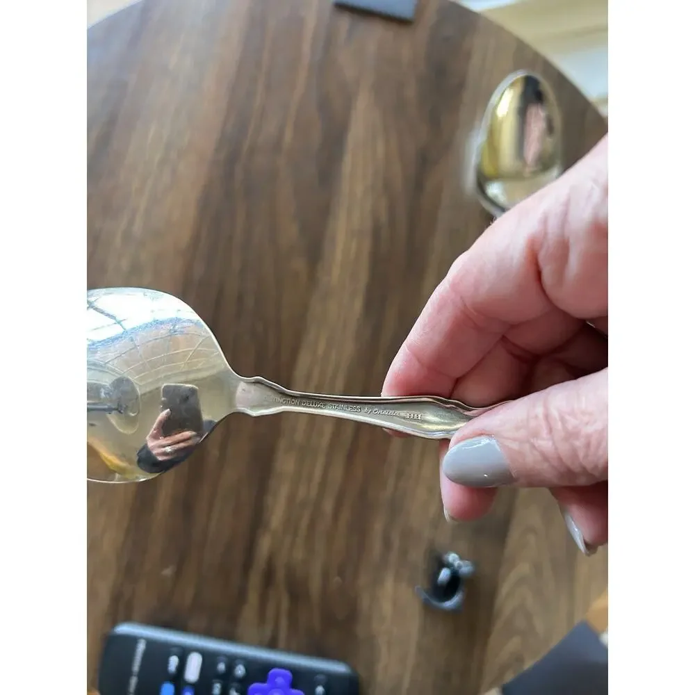 Vtg Oneida VALERIE Distinction Deluxe Stainless Flatware 8” Dinner‎ Spoon