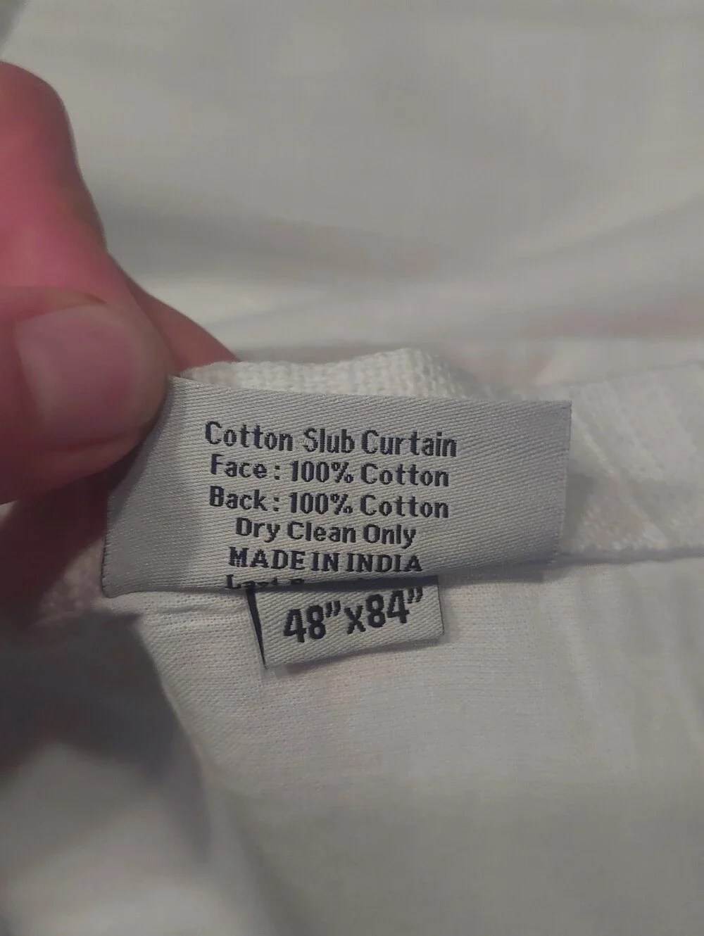 NWT! Quince 100% Cotton White Slub Curtains, 48